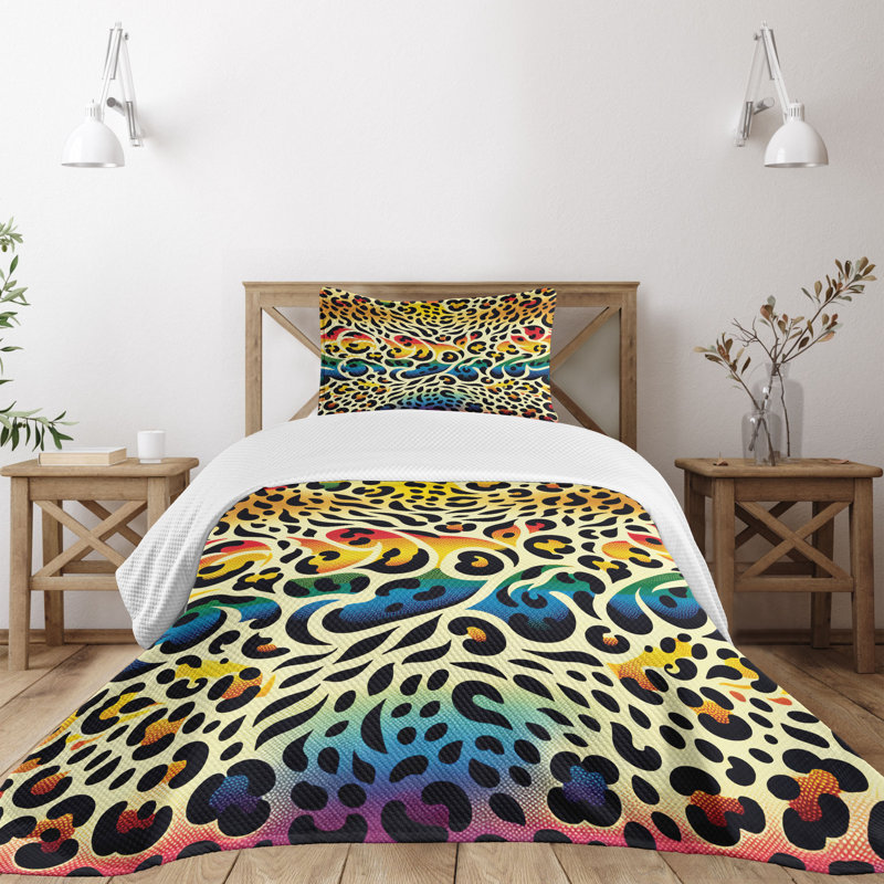 Polyester Abstract Coverlet, Twin Coverlet / Bedspread + 1 Standard Sham