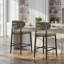 Tabouret de bar rembourré à hauteur de comptoir avec structure en métal-1206450977