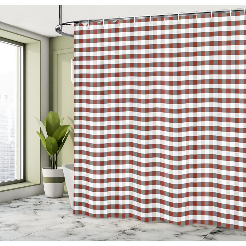 Ensemble de rideau de douche + crochets, H 84 po x l 69 po, Marron pâle