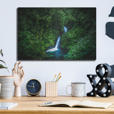 Luxe Metal Art 'Jungle Waterfall' By Nicklas Gusta " Jungle Waterfall " by Nicklas Gustafsson