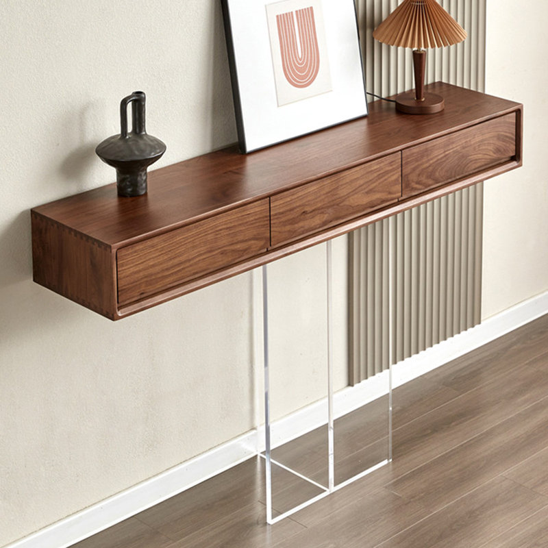 Console moderne simple et luxueuse, 35.4" H x 63" W x 13.8" D, Clair