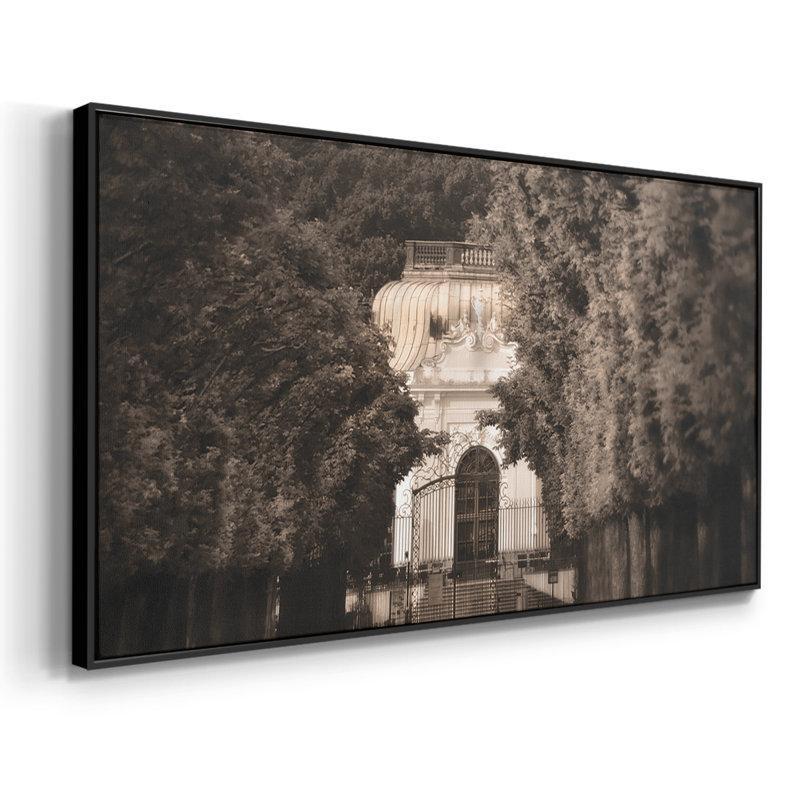 «Vienna Walk» - Toile tendue avec châssis encadré - Prêt à être accroché, Noir, H 17 po x l 33 po
