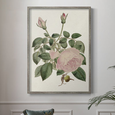 Pink Floral Mix II Framed Print - Solid Wood