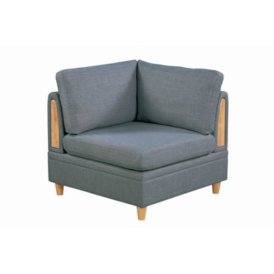 Chaise d'appoint rembourrée avec pieds en bois