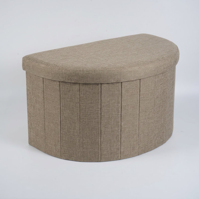 Tabouret incurvé de rangement rembourré