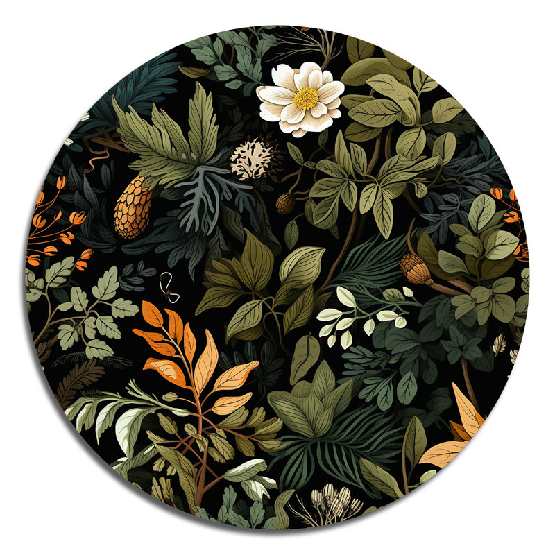 Helzer - Art floral rond en métal, H 16 po x l 16 po