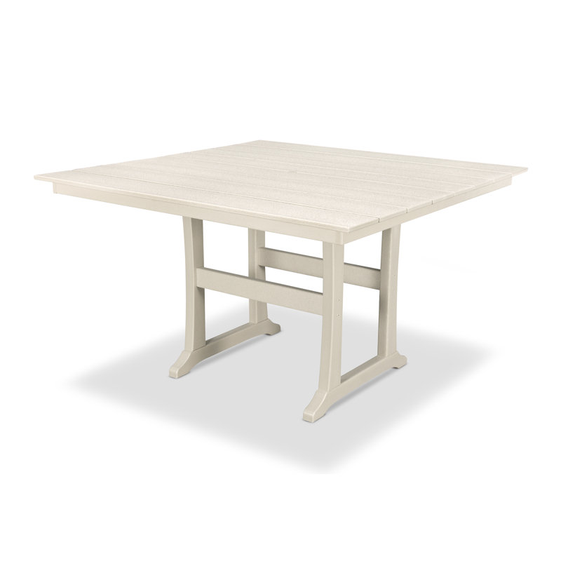 Farmhouse Trestle Counter Table, Sand Castle, 72" W x 37" L x 29" H