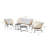 Outdoor 5-piece Wicker Patio Set With Loveseat
