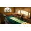 Hand Knotted Wool Area Rug in Green