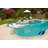 Sunbrella All Weather, Outdoor Pool Chaise Lounger Headrest Pillow, Sun Shelf Chaise Cushion, Adjustable Height, Buckle Secure Strap - Set of 3-348090824
