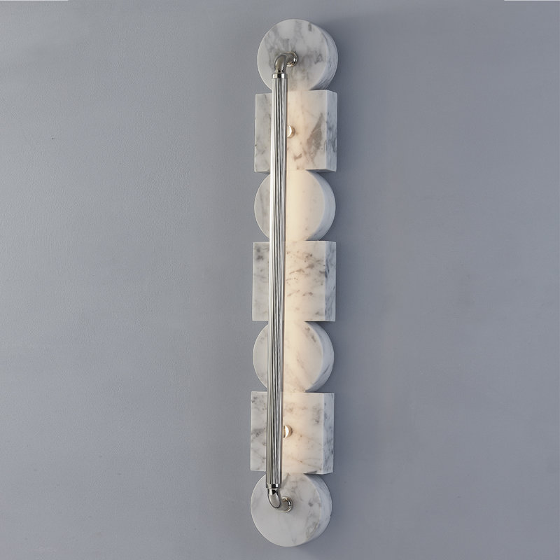 Sena 1 Light Wall Sconce, Burnished Nickel, 32.5" H x 5" W x 5" D