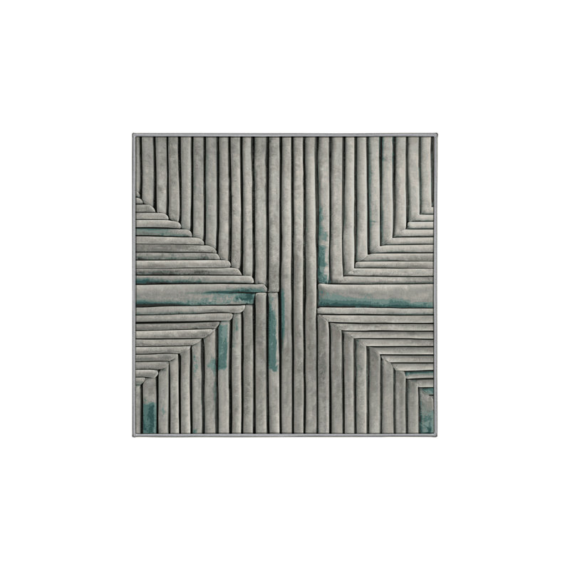 Tapis gris soyeux et moelleux, Carré 6 pi