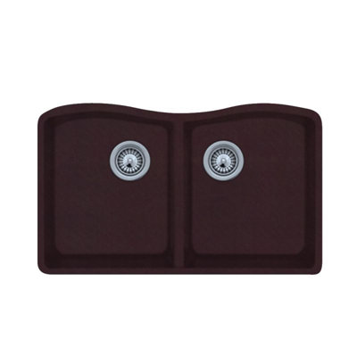 33'' L Double Bowl Granite Kitchen Sink