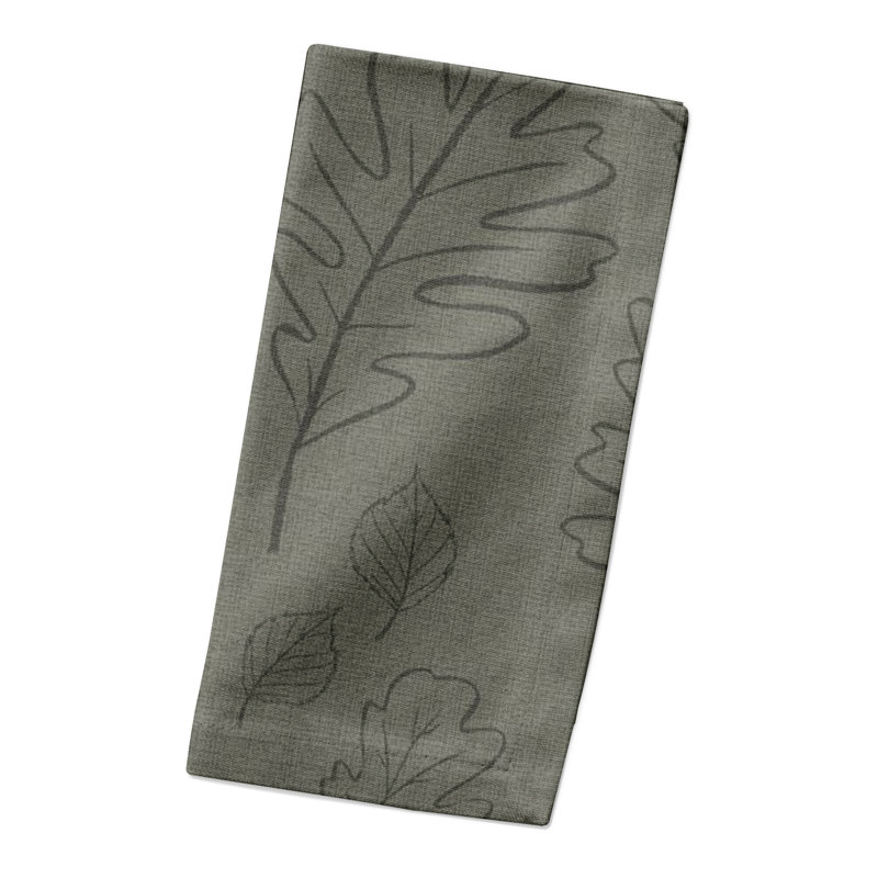 Gravelle Cotton Floral Napkin, Green