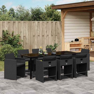 Eliezel 8 - Person Patio Dining Set with Rectangular Table