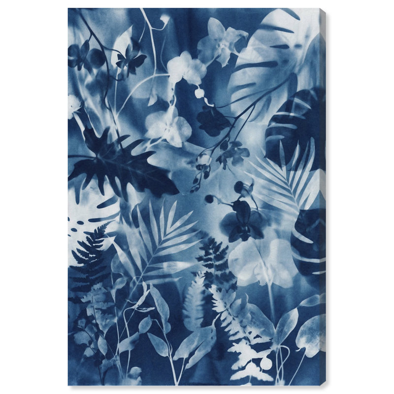 Blue Foliage Print by Oliver Gal, 16"H x 24"W, Gallery Wrapped