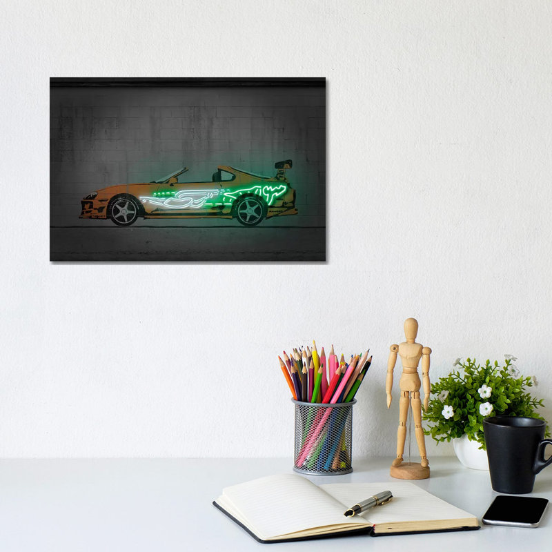 « Supra » par octave Mielu-impression d’art graphique, Pas de tapis, Toile tendue, H 8 po x l 12 po x P 0,75 po