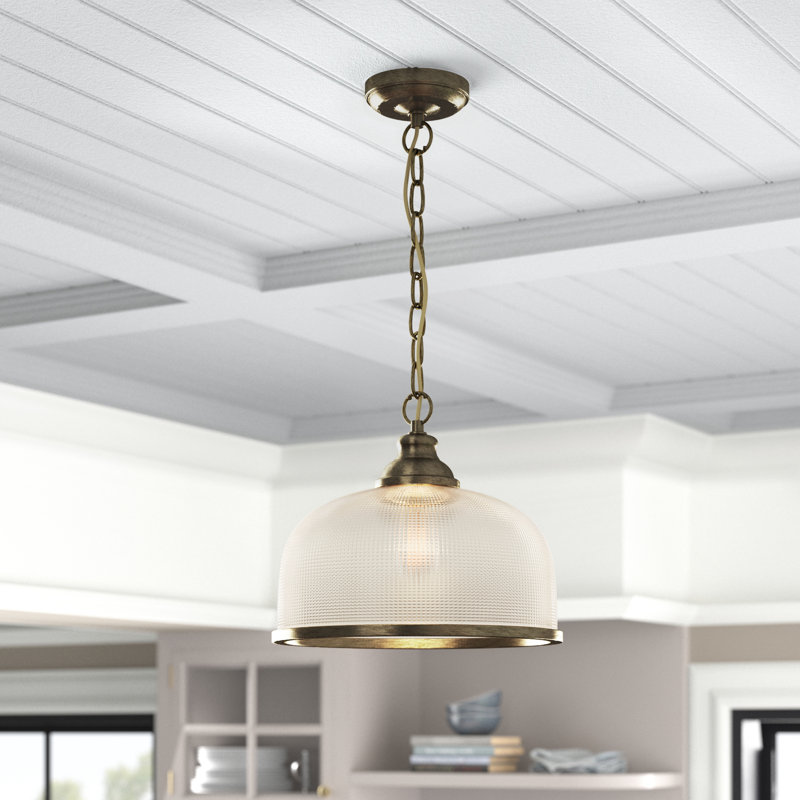 Asner 1 - Light Dome Pendant, Antique Brass