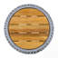 Table d'appoint en bois d'acacia avec base en corde-126493864