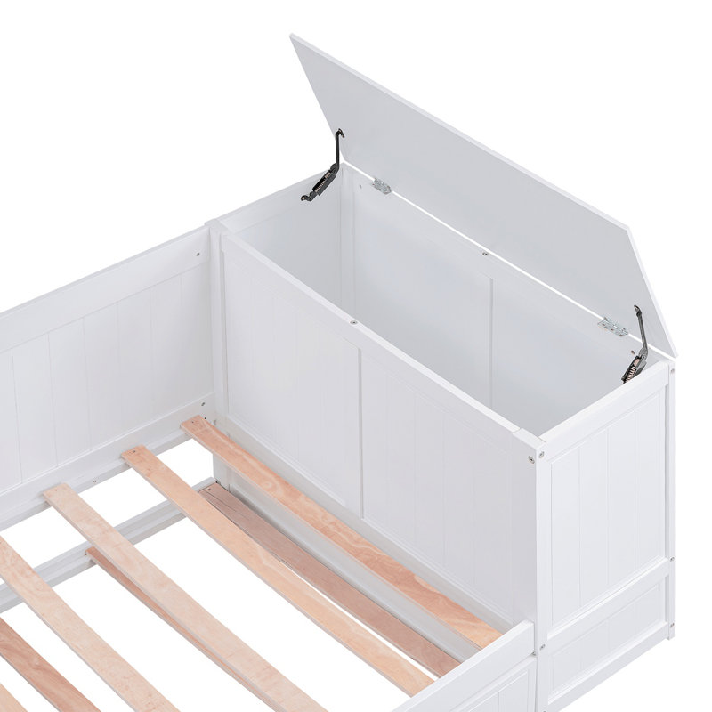 Lit de jour avec couchette moderne Amisaday, Blanc