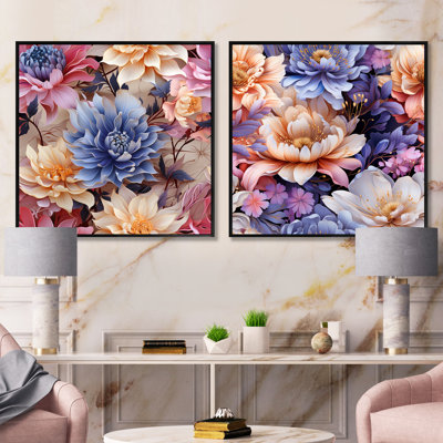Ison - Floral Square Collage Set Of 2