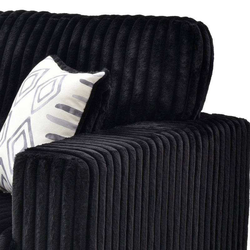 Causeuse en tissu Teddy, Black Teddy