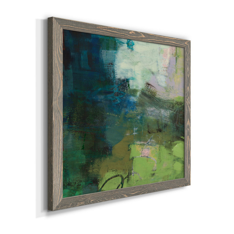 Pierre sur mesure VI-Premium, reproduction encadrée - prête à être accrochée, Papier avec cadre gris, Blanc