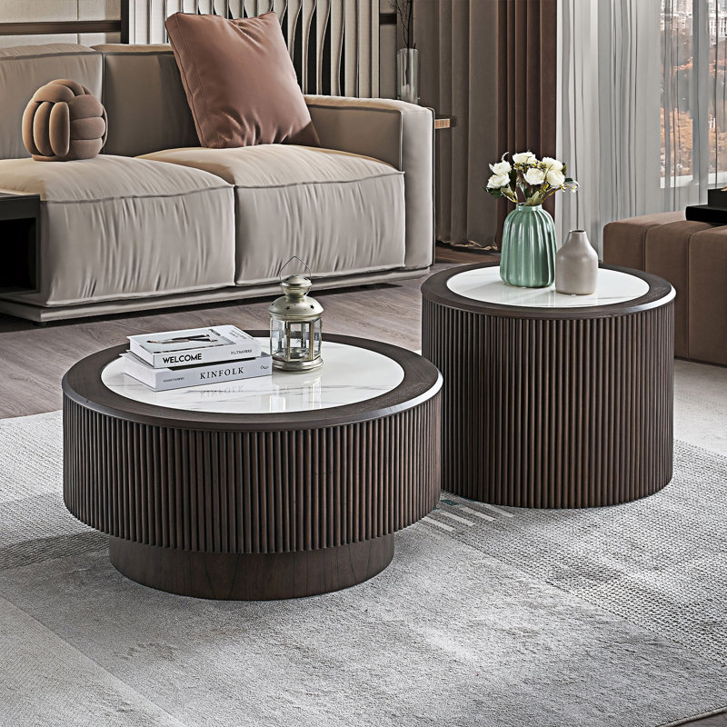Round Coffee Table Set