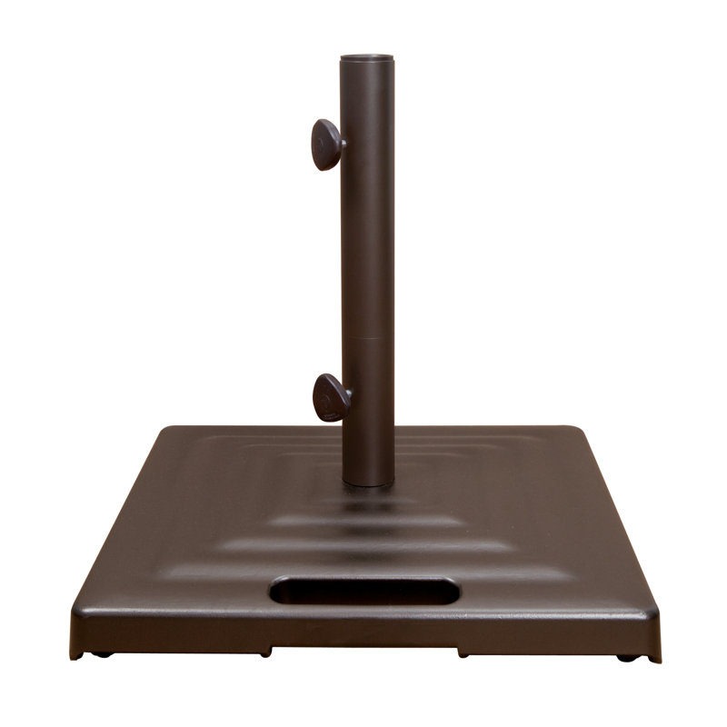 Monaco Square Free Standing Umbrella Base with Wheels and Handle, Black