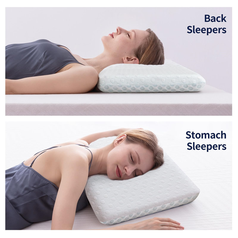 Slim Pillow For Side Back Stomach Sleepers,, 3.25"