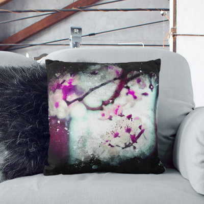 Pink Cherry Blossom Flowers Vol.10 Scatter Cushion