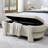 Linen Upholstered Bench with Large Storage Space-1546723221