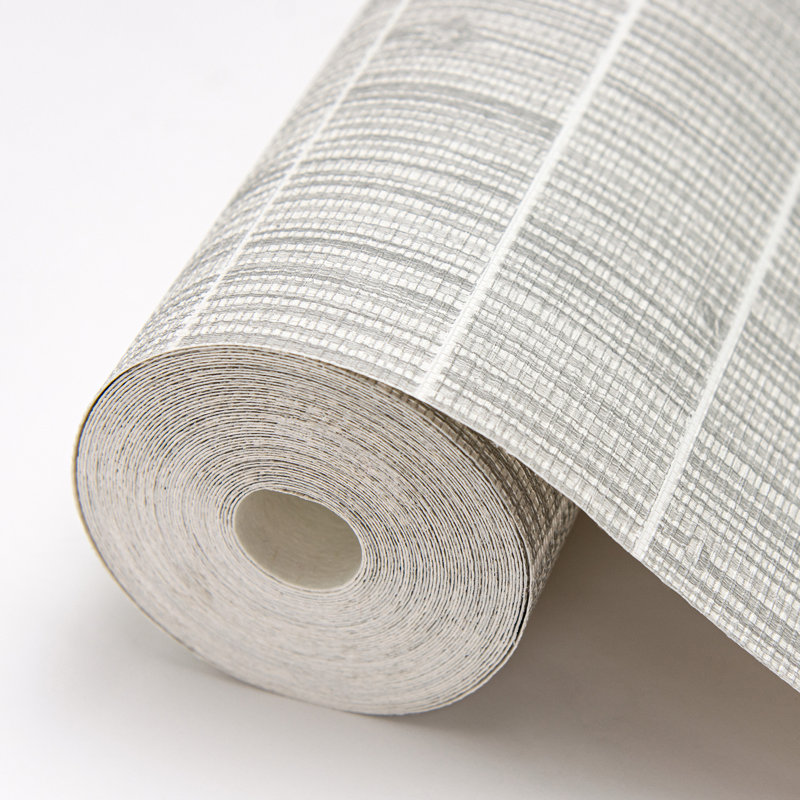 Rouleau de papier peint en vinyle gaufré L 27 pi x l 27 po, Gris
