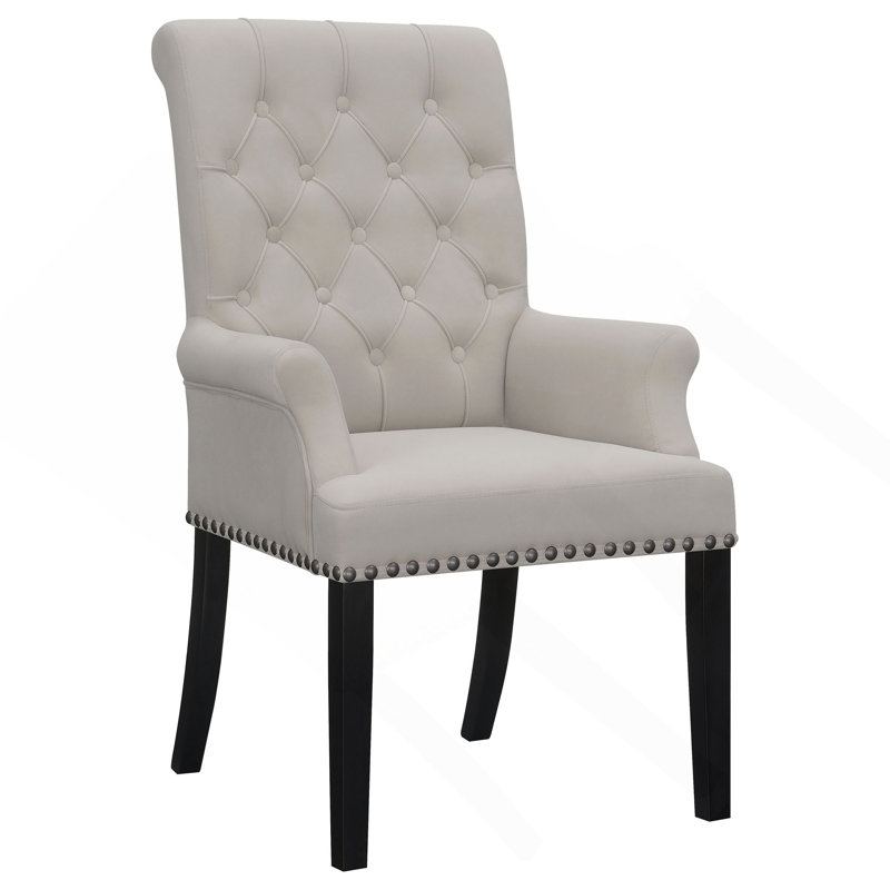 Upholstered Dining Arm Chair, Sand