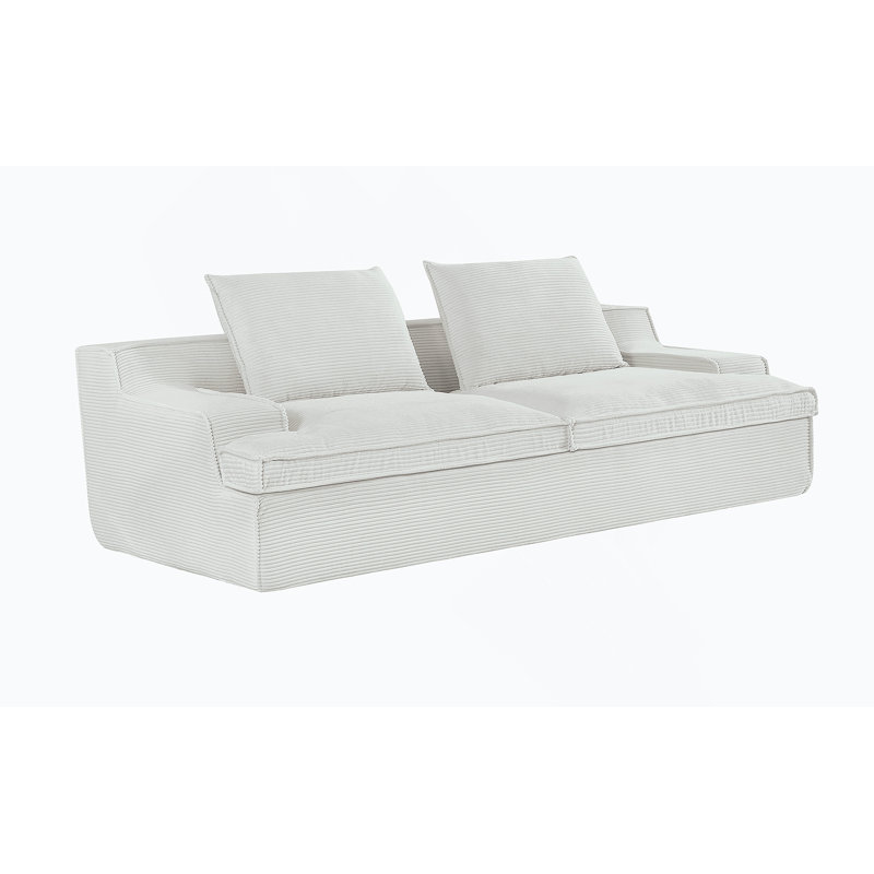 Canapé modulaire en U polyvalent pour le salon, offrant confort et fonctionnalité suprême, Ivoire ivoire