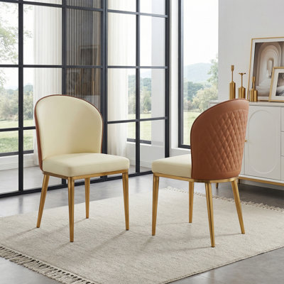 Quatrell Side Chair in Coffee/Beige