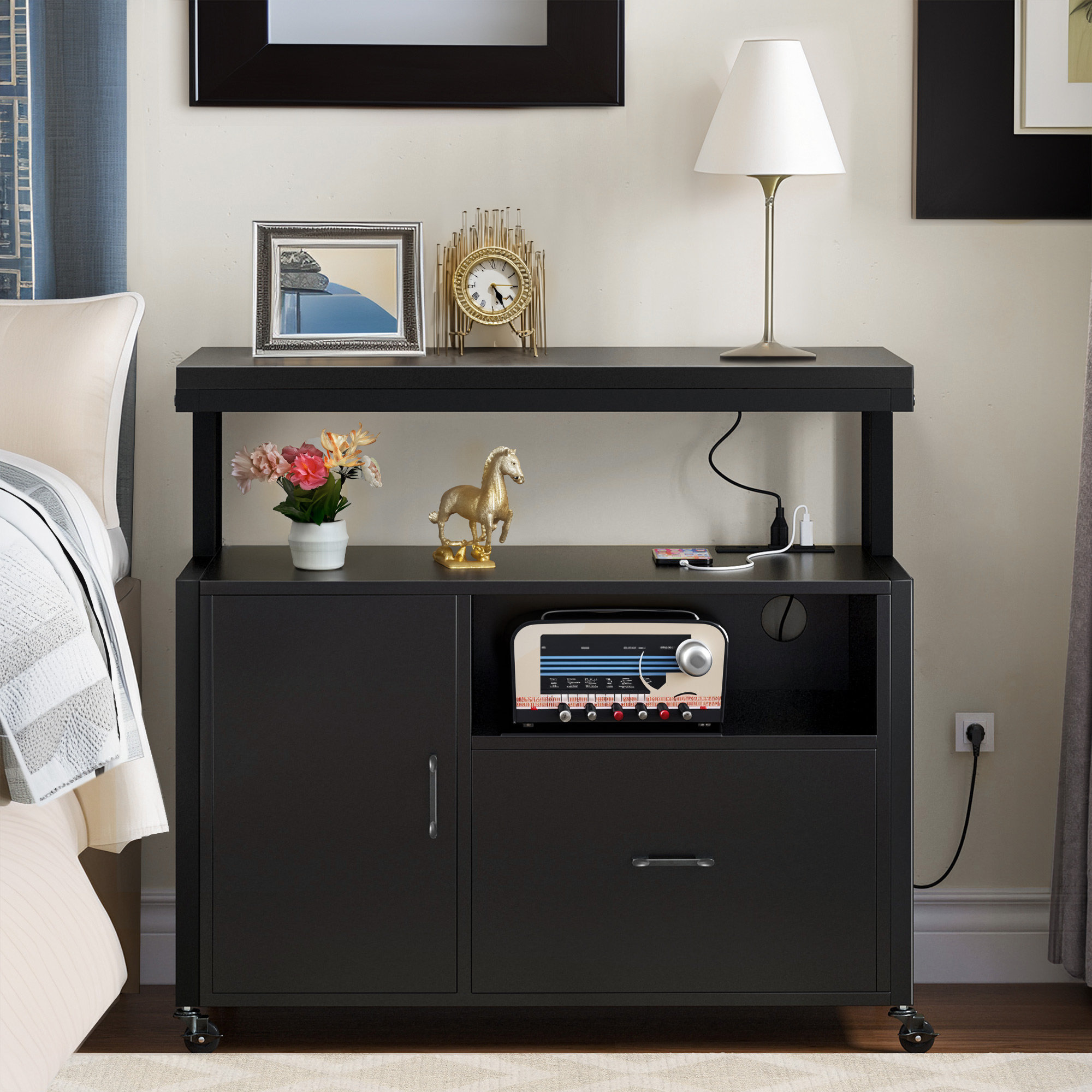 Ebern Designs Kaishaun 19.68'' Wide 1 -Drawer Mobile File Cabinet | Wayfair