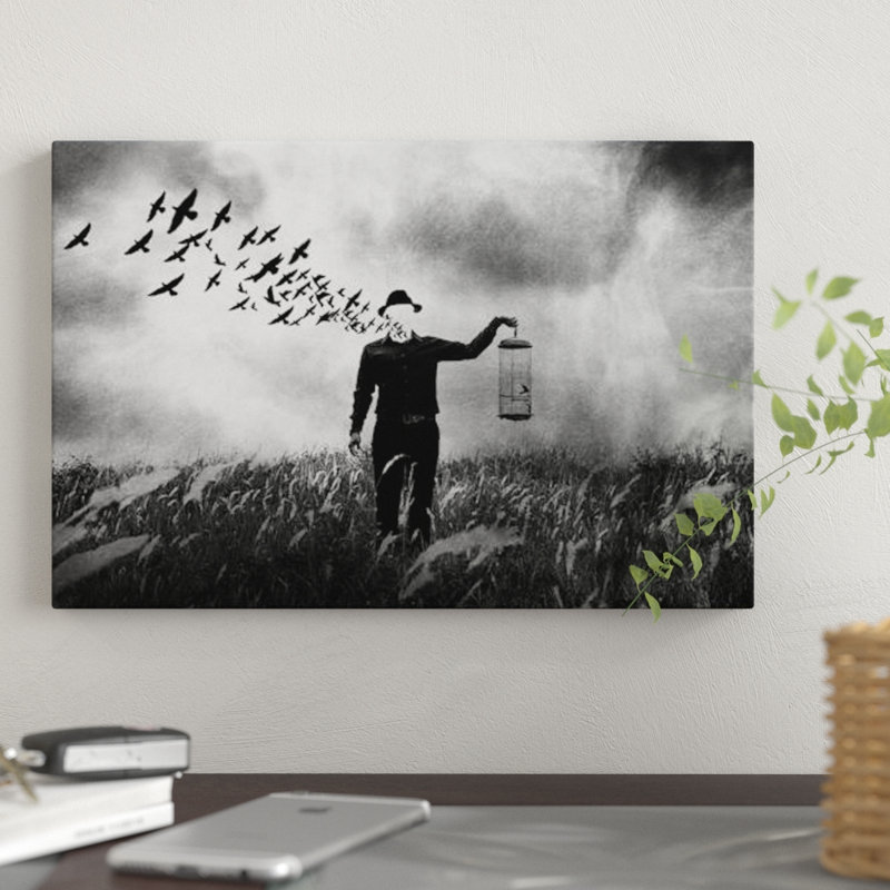 « freedom » par jay satriani, reproduction d’impression sur toile tendue, H 8 po x l 12 po x P 0,75 po, Pas de tapis