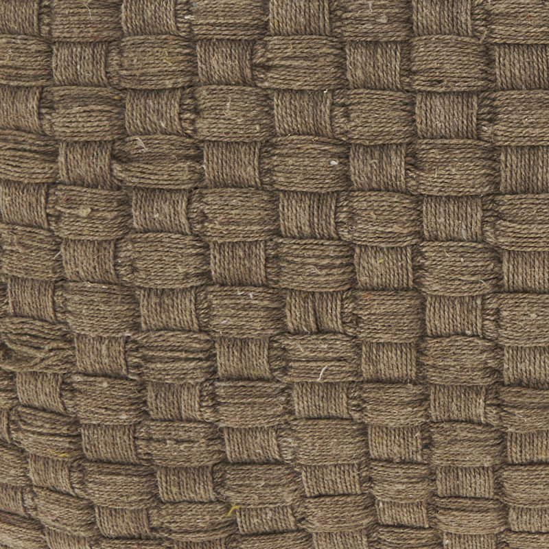 Coussin texturé tissé gaufré, Polyester, Brun