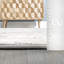 Modern Abstract Power Loom Beige Rug-755631942