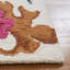 Tapis ivoire / rose en laine touffeté à la main Ariyanna-608581077