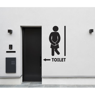 Adhésif décoratif pour salle de bain, autocollant pour porte de salle de bain pour bureau, enseigne pour porte de salle de bain, autocollants pour porte de salle de bain homme en vinyle, enseignes pour salle de bain WC 190LU