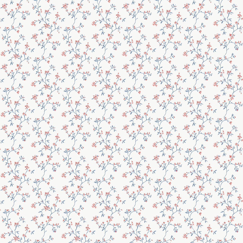 Galerie Miniatures 3 Blue Floral Wallpaper