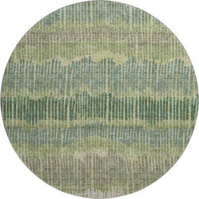 Premium Machine Washable Prisco Green Rug