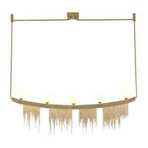 Cleda This Exquisite Chandelier Is In A Gold Finish. The Frame Is Made Out Of Stainless Steel, And It Comes With Hanging Chain Dropping And White Glass Shades. The Adjustable Rod Links Make This Fixture Suitable For Most Ceiling Heights.