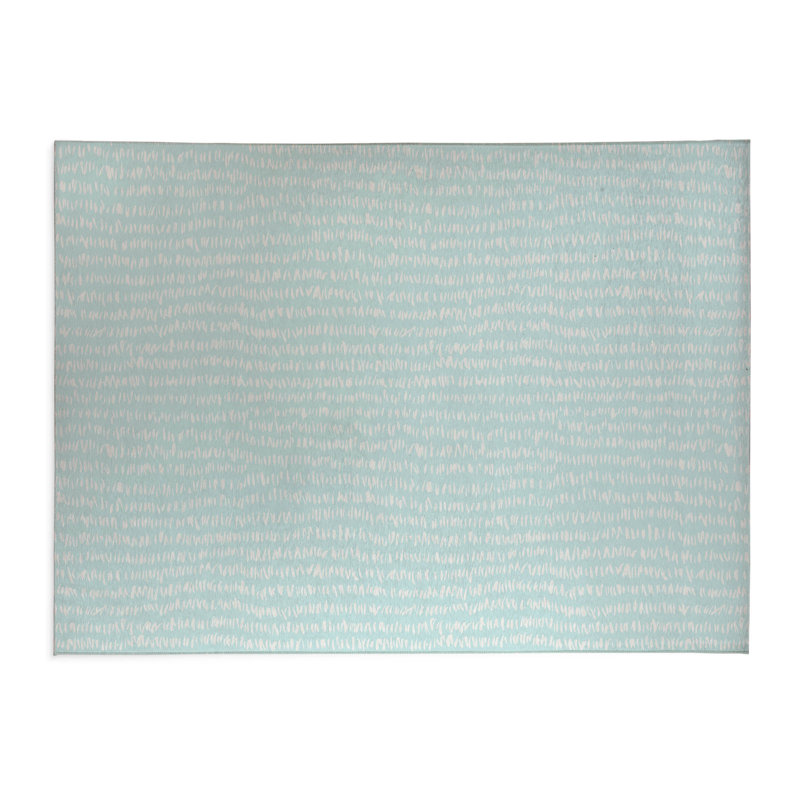 Tapis de cuisine Crop Row, Rectangle 5 pi x 7 pi, Bleu clair