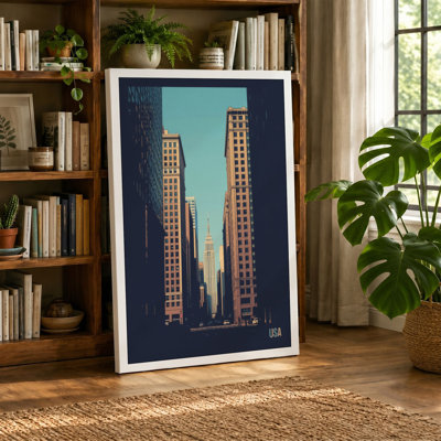 Urban Canyon: Art Deco - Wrapped Canvas