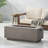40" Outdoor 40,000 BTU Rectangular MgO Concrete Propane Fire Pit, (Tank Cover not Included)-1787642957