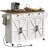 43.7'' Kitchen Island with Charging Station, Drop-Leaf Table & 3 Drawers, Adjustable Shelving Cart-1282018186-1282018189
