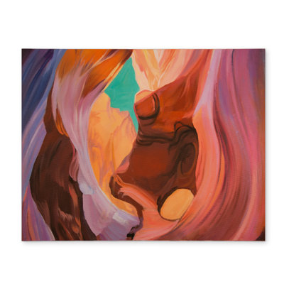 Bedroom Blue Placemat - Inside View of Antelope Canyon Decor